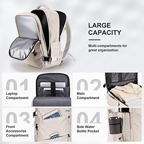 HOMIEE Mochila de viaje Mujeres Hombres 40L Maleta de Cabina Mochilas Resistente al agua Mochila Escolar para Portátil Laptop Ordenador 15.6 pulgadas con puerto de carga USB