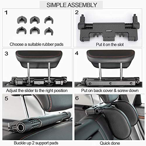 Hopeas Reposacabezas Coche Ajustable Almohada del Cuello de Viaje para Asiento de Automóvil para Niño Adulto