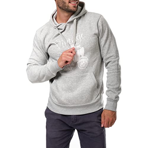 HOPENLIFE Oden Sudadera con Capucha, Gris, S para Hombre