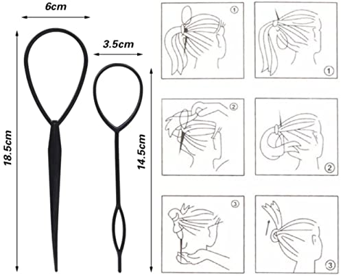 Horquillas para el pelo para trenzas simples y elegantes sin perder tiempo, juego de 2 unidades