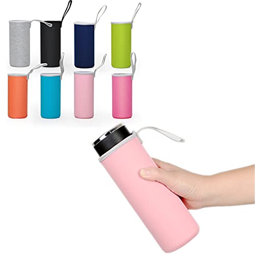 Hoshisea 8 Piezas Estuche para Botellas de Neopreno, Tapa para Botellas de Neopreno, Funda de Botella Neopreno, Tapa de Botella de Agua de Neopreno, para Acumulación de Calor (8 Colores)