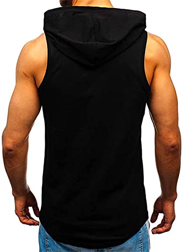 HOTCAT Camiseta de Tirantes Deportiva Hombre Sudadera con Capucha Sin Mangas Culturismo Fitness Gym Tank Top