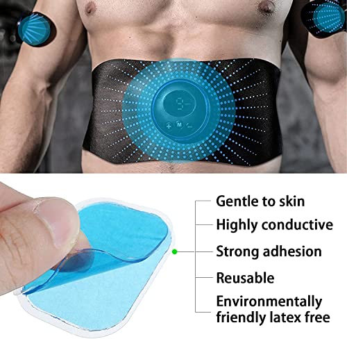 Houdao 60 Piezas EMS Gel Conductor Parches Abdominales Electroestimulador Tens Muscular Compex Hidrogel Hojas de Repuesto Gel Pad para Six Pack Estimuladores Eléctricos Fitness ABS Gluteos Trainer