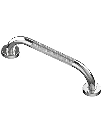 Howdah Agarraderas Baño 30 CM Barra de Agarre de Acero Inoxidable Cromado para el Baño, Asa de Ducha, Asa de Baño, Barras de Agarre Para el Baño Con Patrón Antideslizante