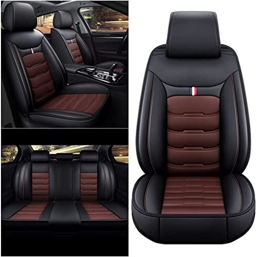 HOWENG Fundas Asiento Coche Juego Completo Personalizadas,para Sprinters 2018 2019 Asientos Traseros Delanteros Funda Protectora Cojines Accesorios Interior,D_Black+Coffee