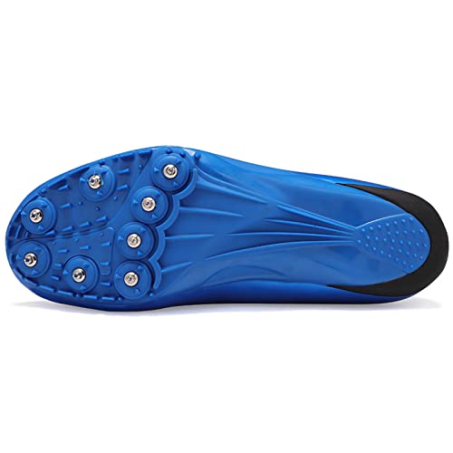 Hozuumo Zapatillas De Atletismo con Clavos, Zapatillas De Pista Y Campo para Hombre, Zapatillas para Carreras De Velocidad,Azul 40