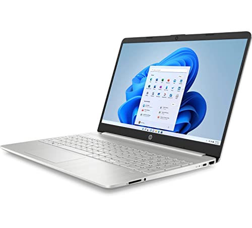 HP 15s-eq1040ns - Ordenador portátil de 15.6" HD (AMD Athlon 3020E, 4GB RAM, 128GB SSD, AMD Radeon Graphics, Windows 11 Home en Modo S, Microsoft 365 Personal Incluido) Plata - Teclado QWERTY Español