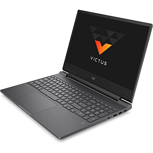 HP Victus Gaming 15-fa0037ns - Ordenador portátil de 15.6" Full HD (Intel Core i7-12700H, 16GB RAM, 512GB SSD, NVIDIA GeForce RTX 3050, FreeDOS) Mica Silver- Teclado QWERTY Español