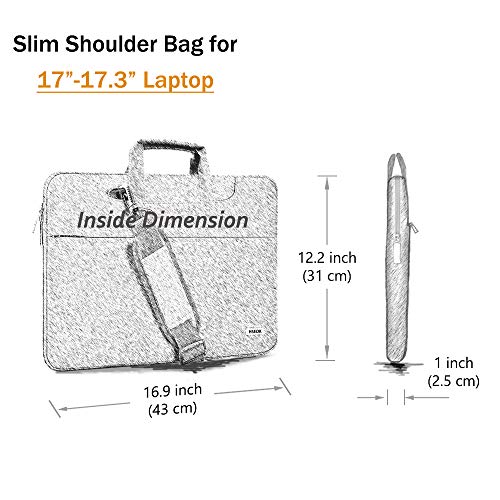 HSEOK Bolso Bandolera/Maletín para Portátil 13"-14", Funda Protectora Laptop Sleeve Impermeable para 13.3 MacBook Pro Air, XPS 13, 13"-14" HP ASUS Acer Lenovo DELL Notebook, Negro