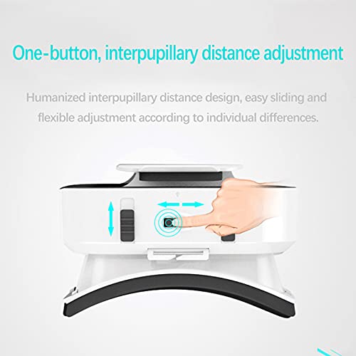 HTYQ Gafas De Realidad Virtual 3D, Auriculares VR Inteligentes Portátiles Y Livianos para Teléfonos Android iOS 4.7-6.0 Pulgadas, Ajuste De Enfoque Independiente De Ángulo De Visión De 85 Grados