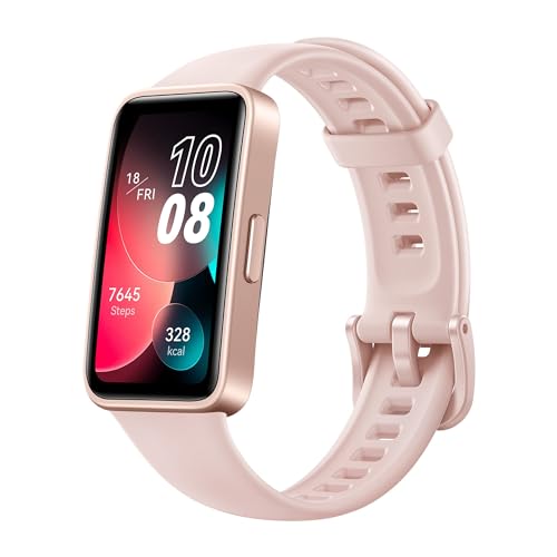 HUAWEI Band 8 Smart Watch, Diseño fino, Seguimiento Preciso del Sueño, Batería de 14 días, Compatible con Android e iOS, para Salud y Bienestar,Versión Española, Rosa