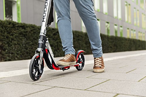 HUDORA Scooter BigWheel 205 - Rodillo de aluminio estable - Patinete urbano ajustable y plegable con soporte - Patín deportivo para niños y adultos hasta 100kg