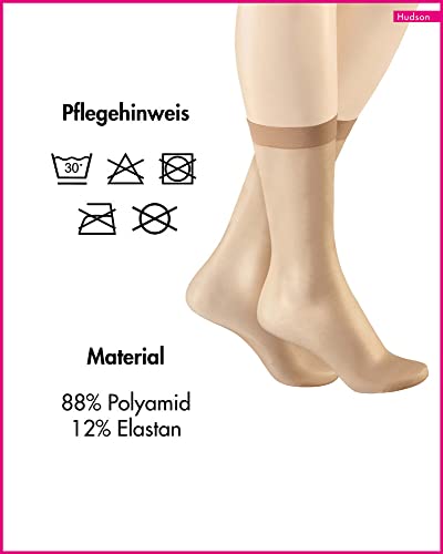 Hudson 030044 Calcetines, 15 DEN, Beige (Skin 0014), 35-38 (Pack de 3) para Mujer