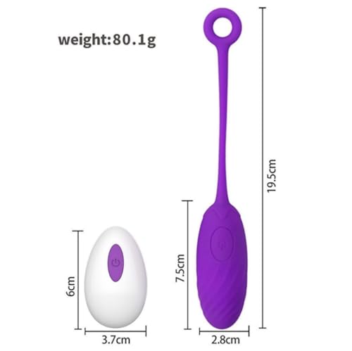 Huevo Ṿibradóradòr Ṥēxṵal para Mùjêr Vîbrãdør con Mando a Distancia,Mini 12 Modos Ṽibráción Parëjas Màndo Juguetês Eróticos para Parejàs Sexuàles Coṋsôladorês.. para Mújer POAD008