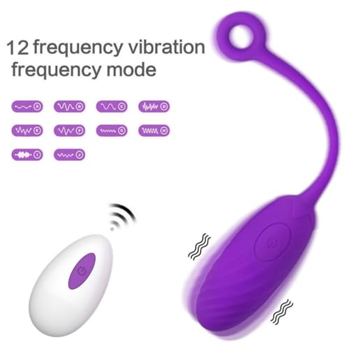 Huevo Ṿibradóradòr Ṥēxṵal para Mùjêr Vîbrãdør con Mando a Distancia,Mini 12 Modos Ṽibráción Parëjas Màndo Juguetês Eróticos para Parejàs Sexuàles Coṋsôladorês.. para Mújer POAD008