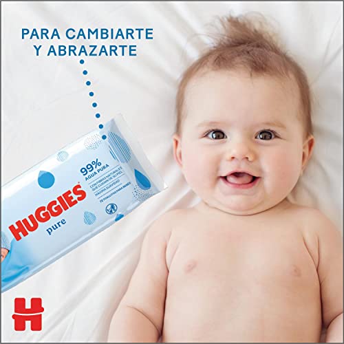 Huggies Toallitas pure para Bebé, 99% agua, 1008 toallitas (18 packs de 56 toallitas)