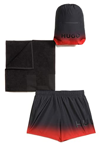 HUGO Cruise Juego de Playa, Negro1, XL (Pack de 2) para Hombre