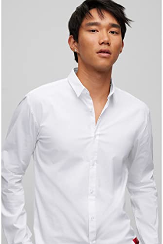 HUGO Ero3-w Camisa, Open White199, M para Hombre