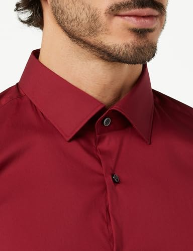 HUGO Kenno 50484023 Camisa, Dark Red 604, 44 para Hombre