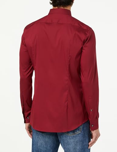 HUGO Kenno 50484023 Camisa, Dark Red 604, 44 para Hombre