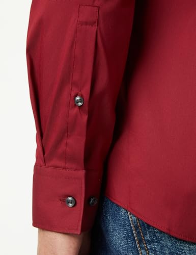 HUGO Kenno 50484023 Camisa, Dark Red 604, 44 para Hombre