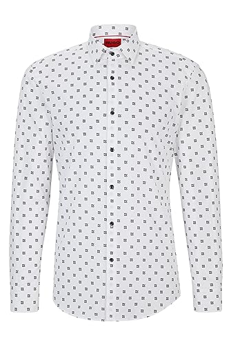 HUGO Kenno 505 Camisa, Open White 961, 41 para Hombre