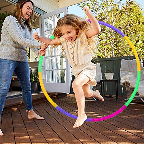 Hula Hoop Fitness niños, Aro de Fitness, Aro de Fitness Desmontable, Hula Hoop Fitness Desmontable, Hula Hoop para Deportes e Ejercicios,Hula Hoop para niños (C)