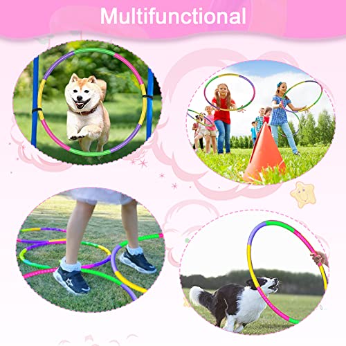 Hula Hoop para Niños, Hula Hoop Desmontable de 8 Secciones, Aro de Fitness Desmontable, Hula Hoop Fitness de Plastico para Deportes, Ejercicios, Gimnasia, Danza, Yoga