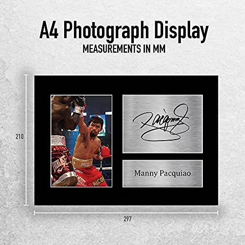 HWC Trading Manny Pacquiao A4 Sin Marco Regalo De Visualización De Fotos De Impresión De Imagen Impresa Autógrafo Firmado Por Los Fanáticos Del Boxeo