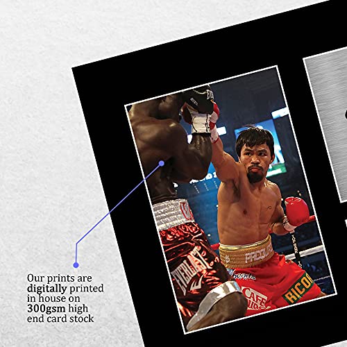 HWC Trading Manny Pacquiao A4 Sin Marco Regalo De Visualización De Fotos De Impresión De Imagen Impresa Autógrafo Firmado Por Los Fanáticos Del Boxeo