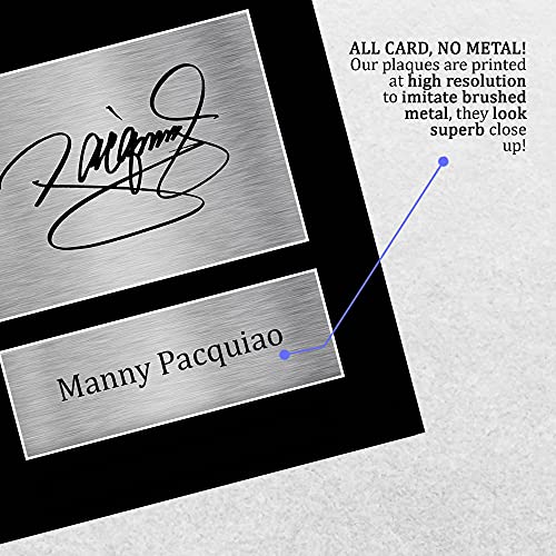 HWC Trading Manny Pacquiao A4 Sin Marco Regalo De Visualización De Fotos De Impresión De Imagen Impresa Autógrafo Firmado Por Los Fanáticos Del Boxeo