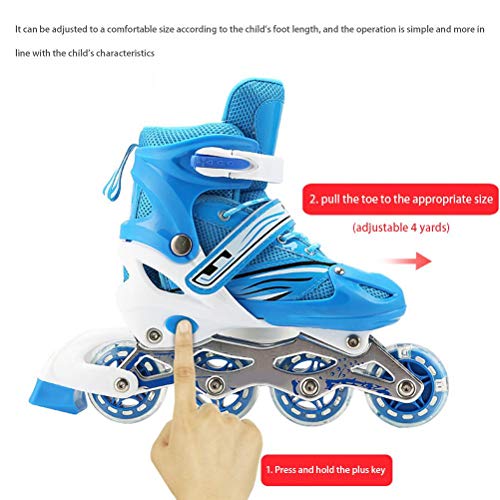 HWGING Patines en línea 2 en 1, patines en línea ajustables con ruedas luminosas, patines en línea para niños con ruedas iluminadas para niños, niñas, principiantes, mujeres y hombres