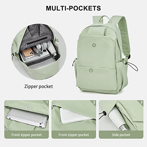 HYC00 Mochila escolar Bolsas de viaje causales para mujer Mochila para computadora portátil de 14 pulgadas Mochila ligera para adolescentes Mochila resistente al agua para hombres universitarios