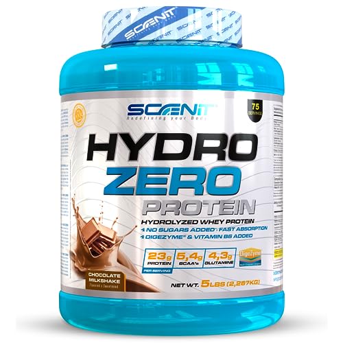 Hydro Zero Protein - hidrolizada - whey protein, para el desarrollo muscular - Proteinas con aminoácidos - whey isolate - 2,27 kg (Chocolate)