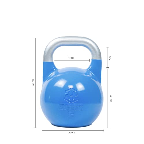 HYPEFIT Kettlebell 12 Kg de Competición | Pesa Rusa Kettlebell de 4 Kg a 32 Kg | Ideal para Fisicoculturismo | Pesas para Crossfit - Entrenamientos de Fuerza Musculatura y Core