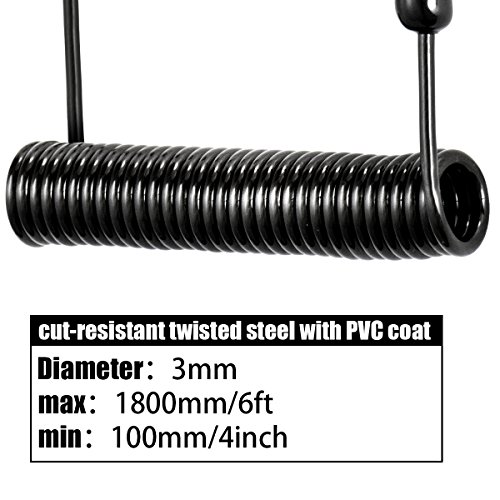 I3C Candado de seguridad para computadora portátil con cable de combinación de llave digital de 4 dígitos con barril, color plateado/negro