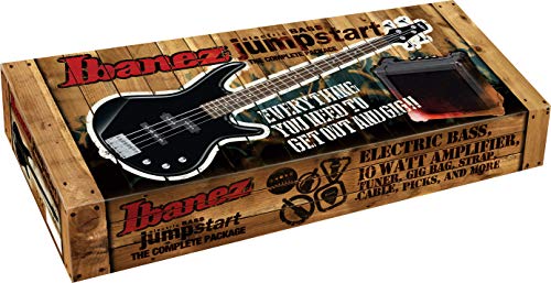 Ibanez IJSR190-BK - Bajo Eléctrico (puente fijo, abedul, 6 cuerdas), color negro