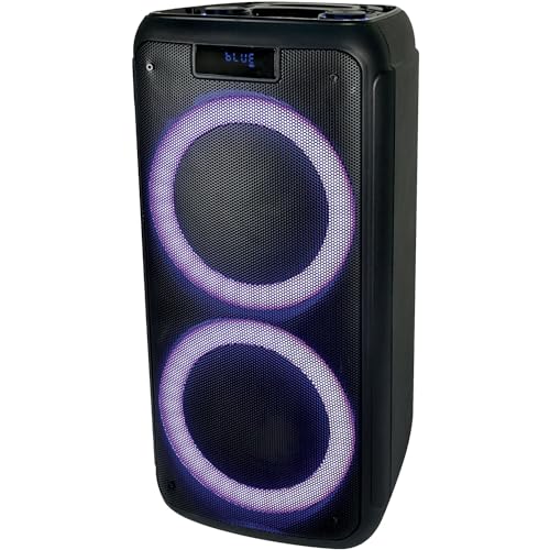 Ibiza - FREESOUND400 - Altavoz portátil a Pilas con Bluetooth, USB, SD y AUX-IN con Leds ambientales - 400W - Negro