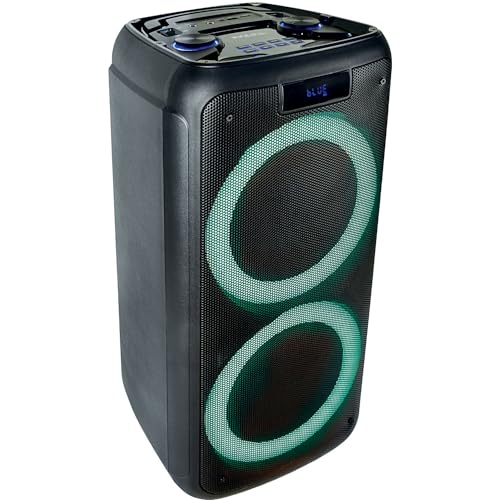 Ibiza - FREESOUND400 - Altavoz portátil a Pilas con Bluetooth, USB, SD y AUX-IN con Leds ambientales - 400W - Negro