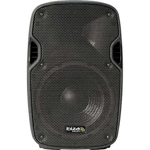 Ibiza - XTK8A - Sistema de Altavoces Activos Plug & Play de 8"/20cm con 200W RMS de Potencia - Tweeter de compresión, Sistema Bass Reflex, módulo Amplificador, entradas Line/Micro - Negro