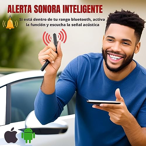 ICODI Localizador GPS para Coche sin Tarjeta SIM sin Límite de Distancia sin Suscripción,1 Año de Batería,Android e iOS, Impermeable IP67 Rastreador Bluetooth Moto,Niños,Ancianos y Objetos