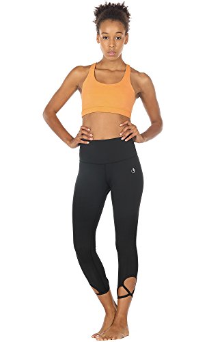 icyzone Sujetador Deportivo Yoga Diseño de Tirantes Cruzados en la Espalda Ejercicio Fitness Ropa Interior para Mujer (S, Banana)