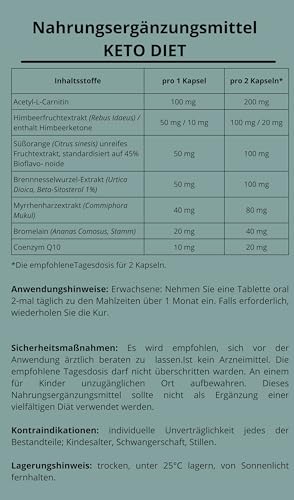 IDEALICA KETO DIET - fórmula metabolismo natural rápido en dieta cetogénica con coenzima Q10. 20 cápsulas.