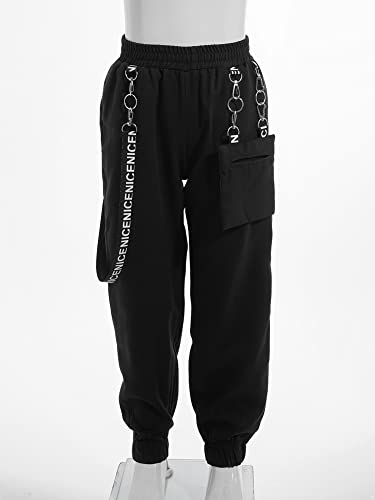 IEFIEL Traje de Baile Moderno para Niñas Sudadera de Manga Larga Crop Top de Lentejuelas Brillante y Pantalones Largos de Danza Hip Hop Chándales Deportivos 5-14 Años Morado 9-10 años