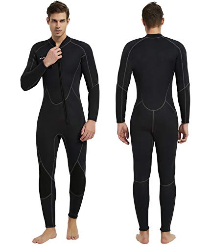 IFLOVE Man Monopiece Wetsuit 3 mm Traje de Neopreno de para Hombre, Manga Larga, Mono Pieza, Surf, Snorkel S