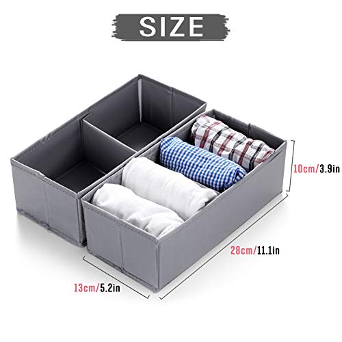 IHOMAGIC Organizador de Tela Plegables para Adulto Set de 2 Contenedor de Almacenamiento Cestas de Tela para Armario Organización Caja de Tela para Almacenaje para papelería, Botella 13X28X10cm