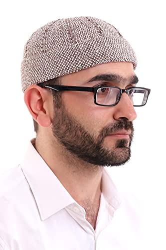 ihvan online Sombreros turcos musulmanes de terciopelo para hombres, Taqiya, Takke, Peci, gorras islámicas, regalos islámicos, marrón, Talla única