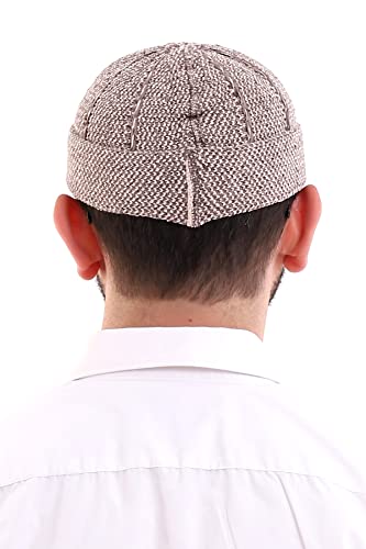 ihvan online Sombreros turcos musulmanes de terciopelo para hombres, Taqiya, Takke, Peci, gorras islámicas, regalos islámicos, marrón, Talla única