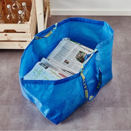 Ikea - Bolsa grande azul Frakta - Ideal para compras, lavandería y almacenamiento