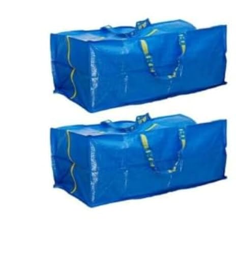 Ikea Frakta Storage Bag,Extra Large Blue (2 Pack)